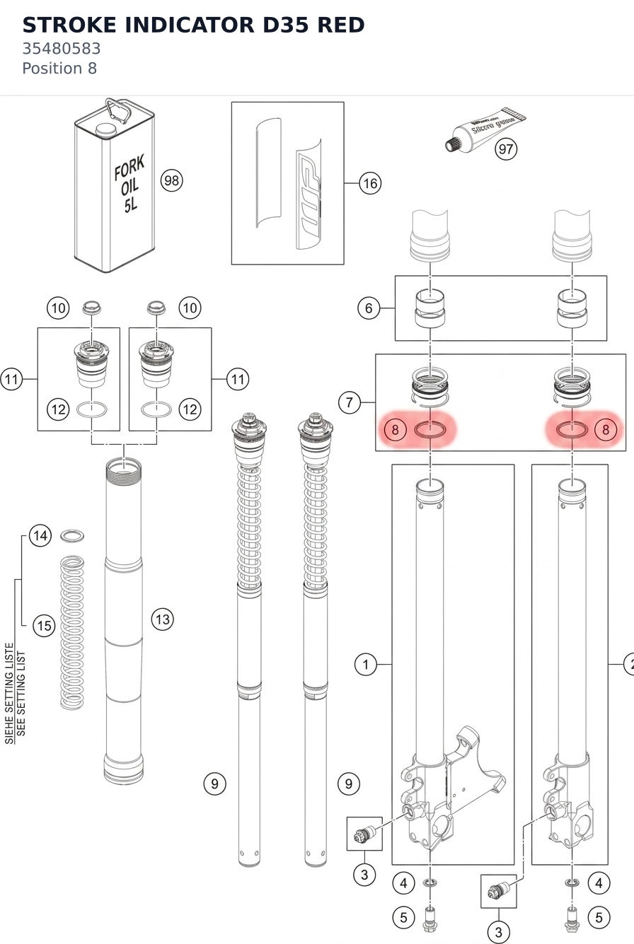 Diagram preview: STROKE INDICATOR D35 RED (35480583)