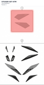 Diagram preview: STICKER SET KTM (C90708098000)