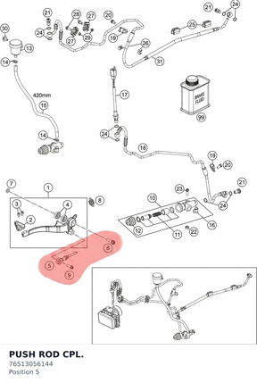 Diagram preview: PUSH ROD CPL. (76513056144)