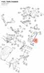 Diagram preview: FUEL TANK RUBBER (94508019001)