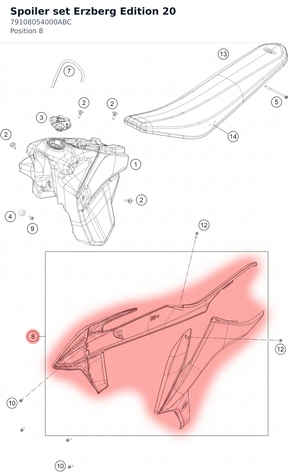 Diagram preview: Spoiler set Erzberg Edition 20 (79108054000ABC)