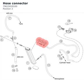 Diagram preview: Hose connector (79615019100)
