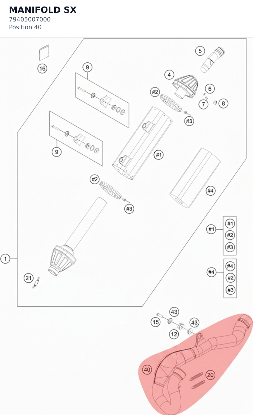 Diagram preview: MANIFOLD SX (79405007000)