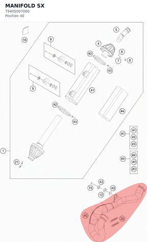 Diagram preview: MANIFOLD SX (79405007000)