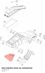 Diagram preview: PRE-FORMED HOSE OIL SEPARATOR (76930088130)