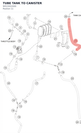 Diagram preview: TUBE TANK TO CANISTER (90515022000)