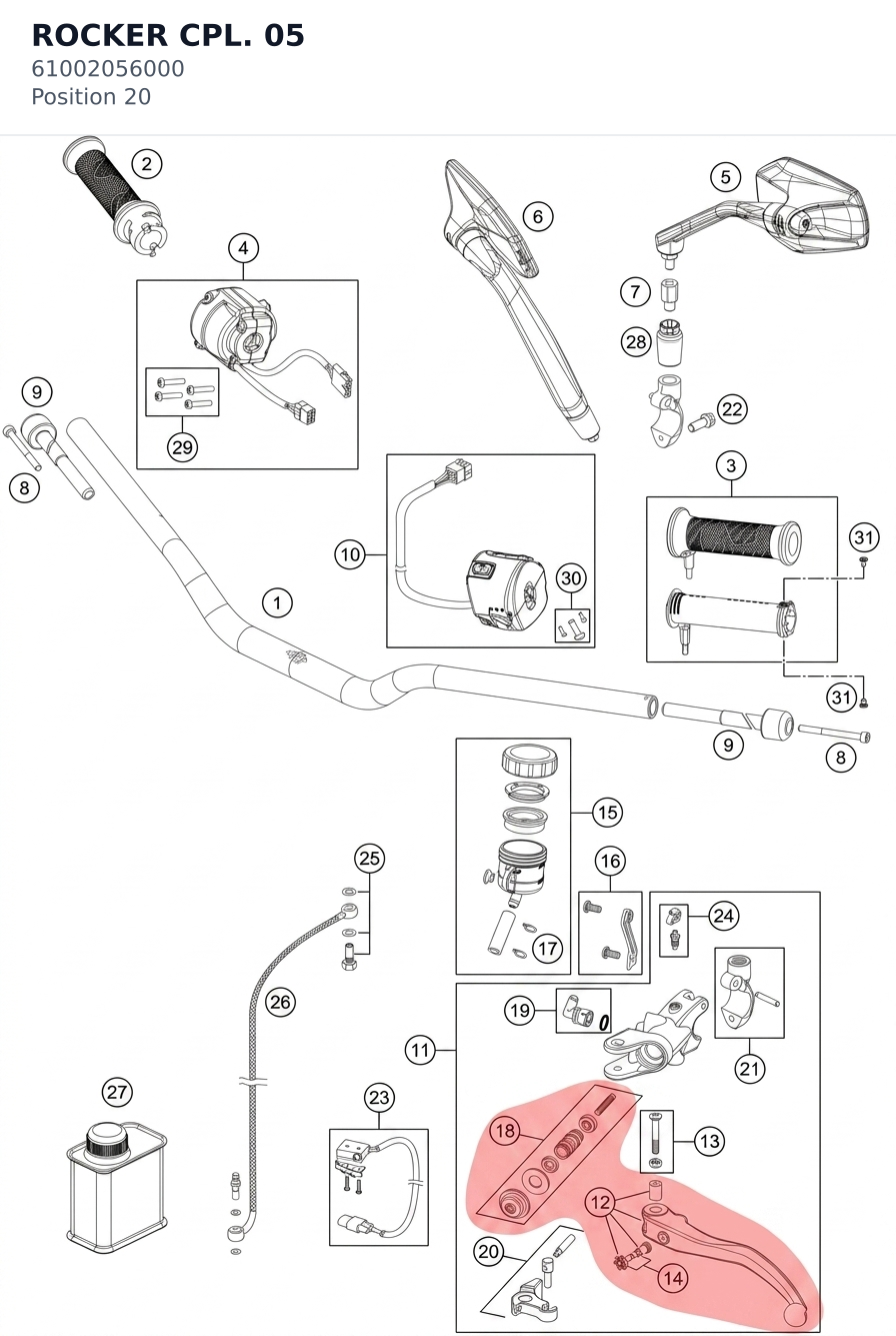 Diagram preview: ROCKER CPL. 05 (61002056000)