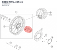 Diagram preview: LOCK RING, 35X1.5 (J472035156)