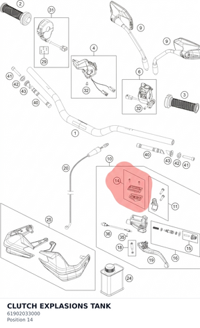 Diagram preview: CLUTCH EXPLASIONS TANK (61902033000)