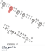 Diagram preview: sliding gear 5 th. (79533015000)