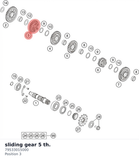 Diagram preview: sliding gear 5 th. (79533015000)