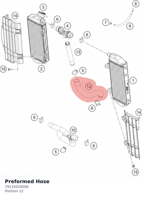 Diagram preview: Preformed Hose (79135024000)