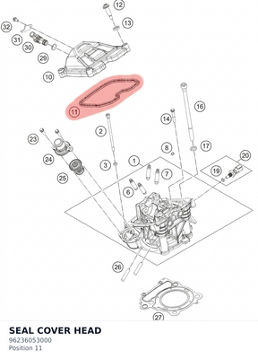 Diagram preview: SEAL COVER HEAD (96236053000)