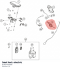 Diagram preview: Seat lock electric (61907050000)