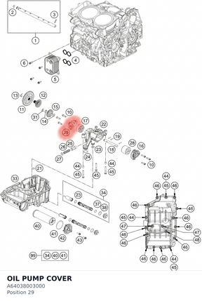 Diagram preview: OIL PUMP COVER (A64038003000)
