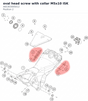 Diagram preview: oval head screw with collar M5x10 ISK (A65303005012)