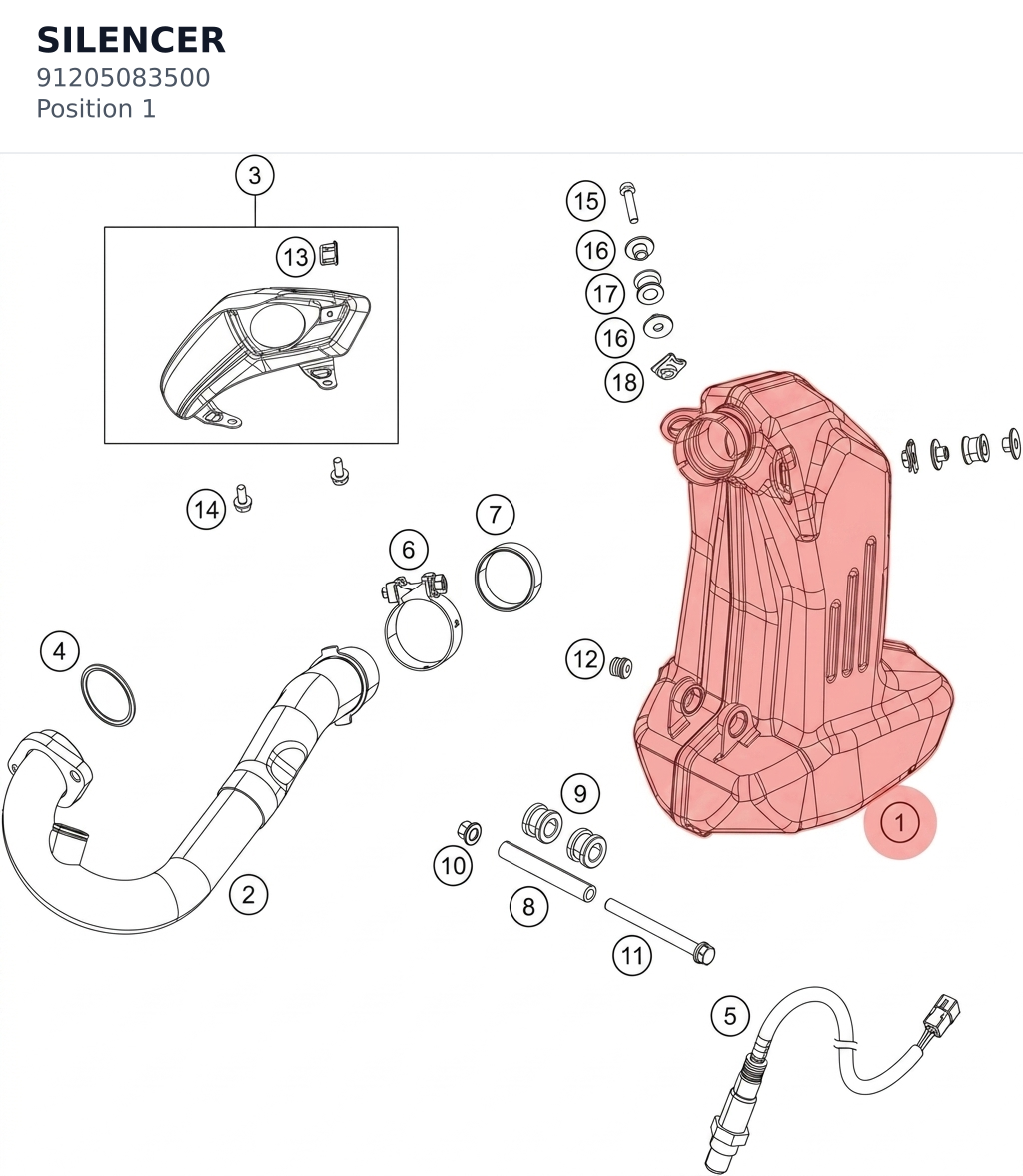 Diagram preview: SILENCER (91205083500)