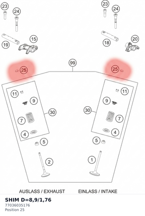 Diagram preview: SHIM D=8,9/1,76 (77036035176)