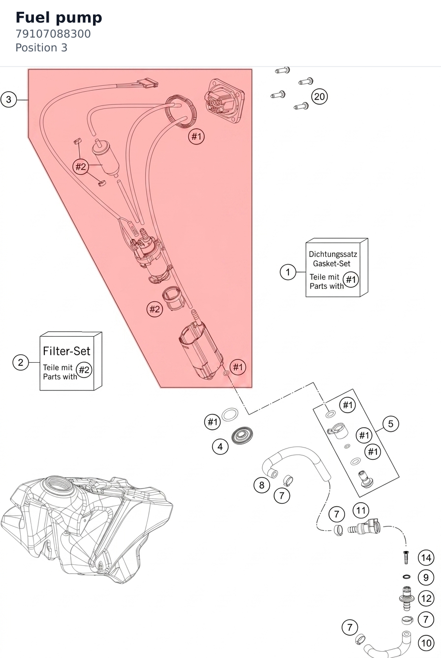Diagram preview: Fuel pump (79107088300)