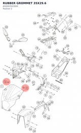 Diagram preview: RUBBER GROMMET 35X29.6 (J650003503000)