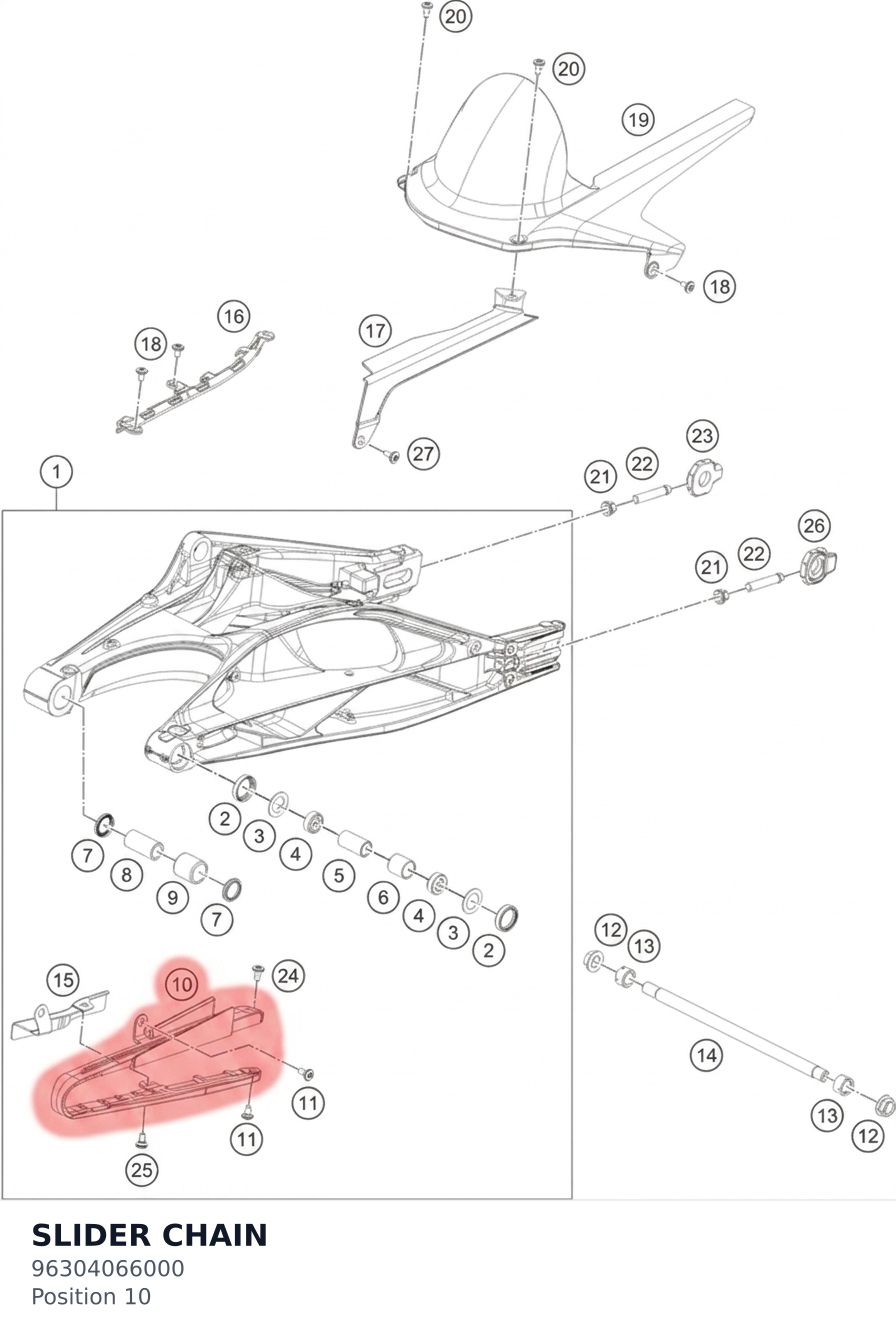 Diagram preview: SLIDER CHAIN (96304066000)