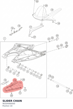 Diagram preview: SLIDER CHAIN (96304066000)