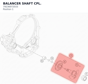 Diagram preview: BALANCER SHAFT CPL. (79236072033)