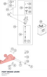 Diagram preview: FOOT BRAKE LEVER (45213050000)
