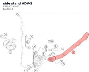 Diagram preview: side stand ADV-S (63503023000C1)