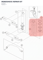 Diagram preview: MONOSHOCK REPAIR KIT (R15016)