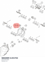 Diagram preview: WASHER 9.2X17X2 (93014007000)