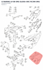 Diagram preview: O FAIRING LH EB ORG GLOSS+DEC RC390 ORG (94508041033EBD)