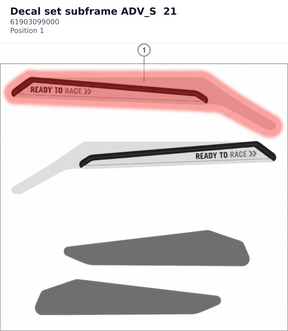 Diagram preview: Decal set subframe ADV_S  21 (61903099000)