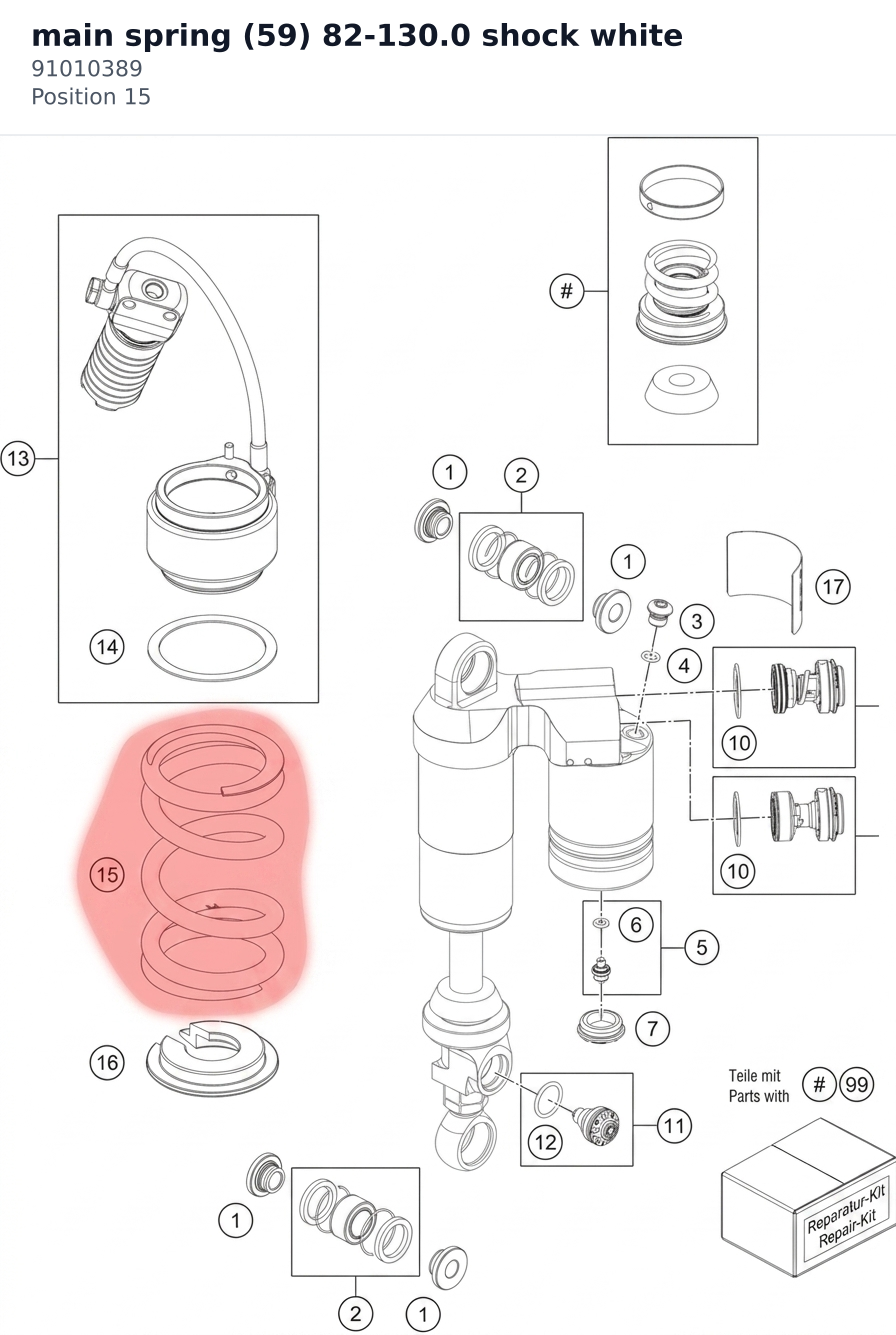 Diagram preview: main spring (59) 82-130.0 shock white (91010389)