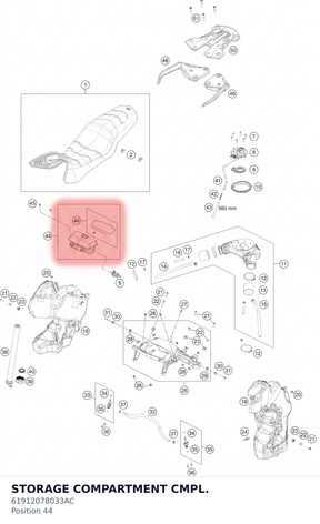 Diagram preview: STORAGE COMPARTMENT CMPL. (61912078033AC)