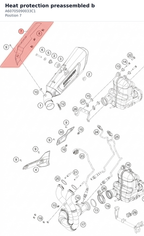 Diagram preview: Heat protection preassembled b (A60705090033C1)