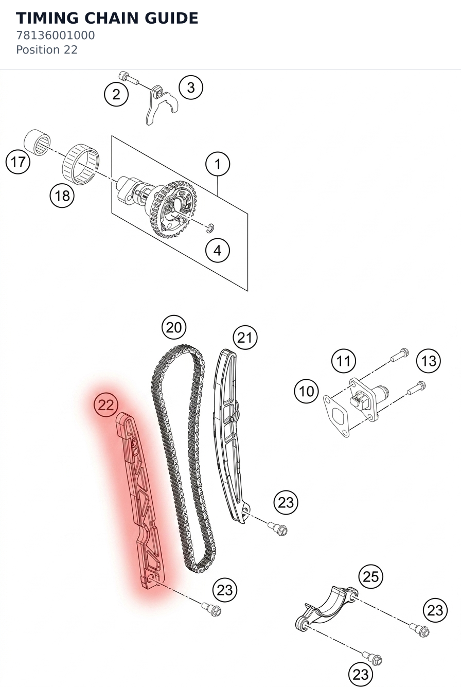Diagram preview: TIMING CHAIN GUIDE (78136001000)