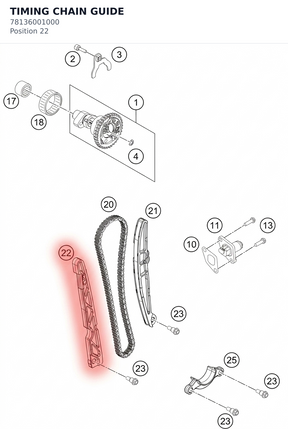 Diagram preview: TIMING CHAIN GUIDE (78136001000)