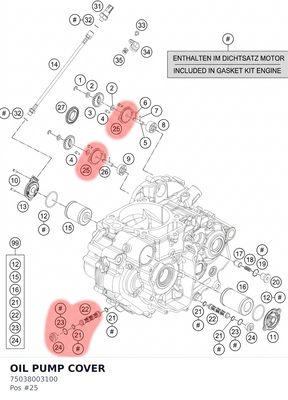 Diagram preview: OIL PUMP COVER (75038003100)