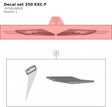 Diagram preview: Decal set 350 EXC-F (79708198005)