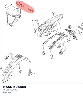 Diagram preview: MASK RUBBER (78108003000)