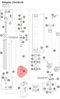 Diagram preview: Adapter 23x28x70 (48600764)