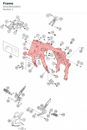 Diagram preview: Frame (64103001200C1)