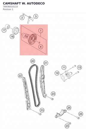 Diagram preview: CAMSHAFT W. AUTODECO (78936010133)
