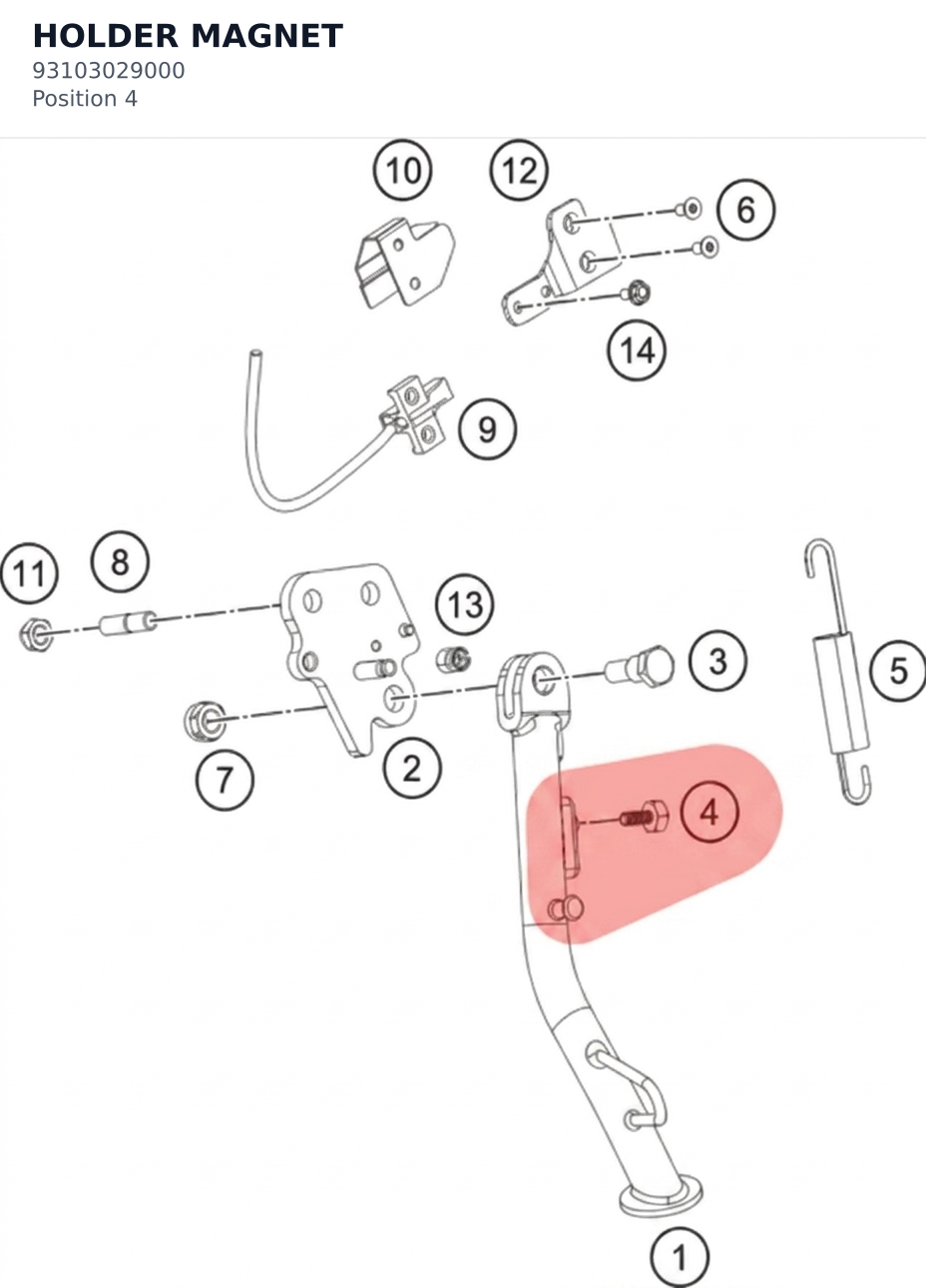 Diagram preview: HOLDER MAGNET (93103029000)
