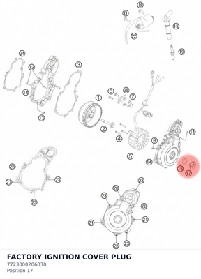 Diagram preview: FACTORY IGNITION COVER PLUG (7723000206030)
