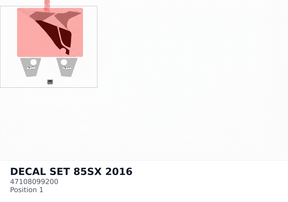 Diagram preview: DECAL SET 85SX            2016 (47108099200)