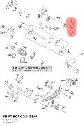 Diagram preview: SHIFT FORK  2-3 GEAR (61234002100)