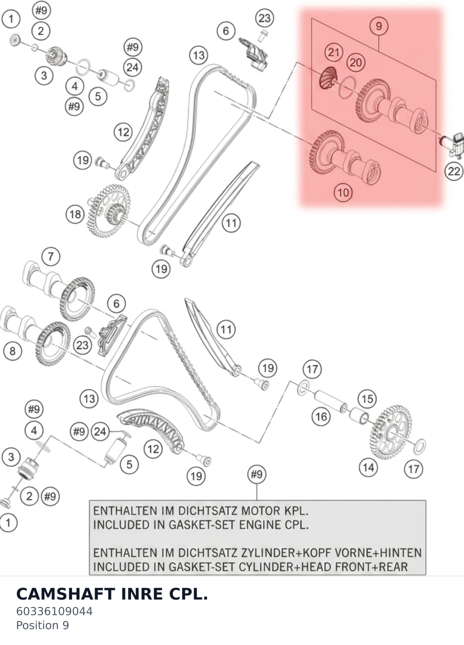 Diagram preview: CAMSHAFT INRE CPL. (60336109044)