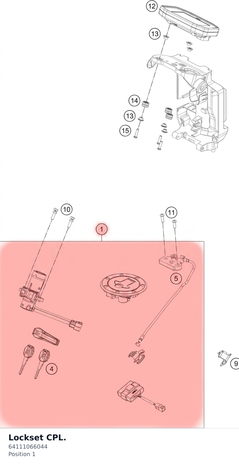 Diagram preview: Lockset CPL. (64111066044)